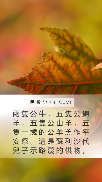 民 數 記 7:41 CUVT Bible Verse Image