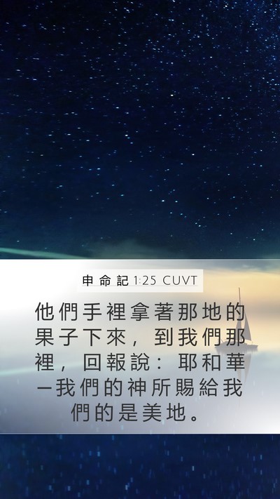 申 命 記 1:25 CUVT Bible Verse Image