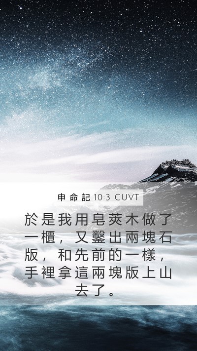 申 命 記 10:3 CUVT Bible Verse Image