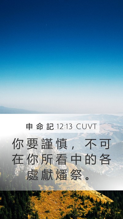 申 命 記 12:13 CUVT Bible Verse Image