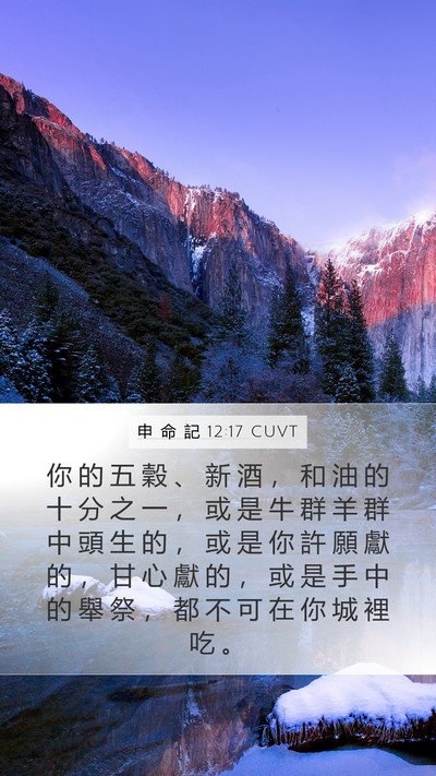 申 命 記 12:17 CUVT Bible Verse Image