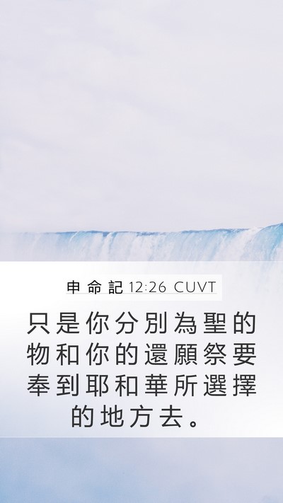 申 命 記 12:26 CUVT Bible Verse Image