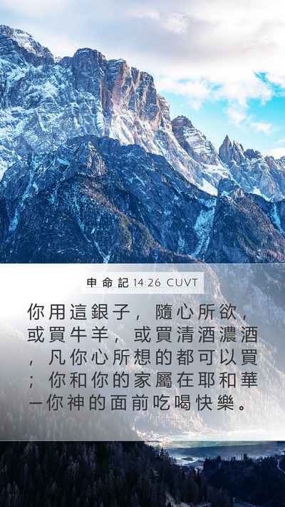 申 命 記 14:26 CUVT Bible Verse Image