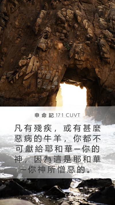 申 命 記 17:1 CUVT Bible Verse Image