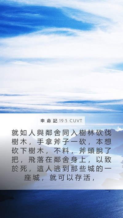 申 命 記 19:5 CUVT Bible Verse Image