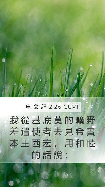 申 命 記 2:26 CUVT Bible Verse Image