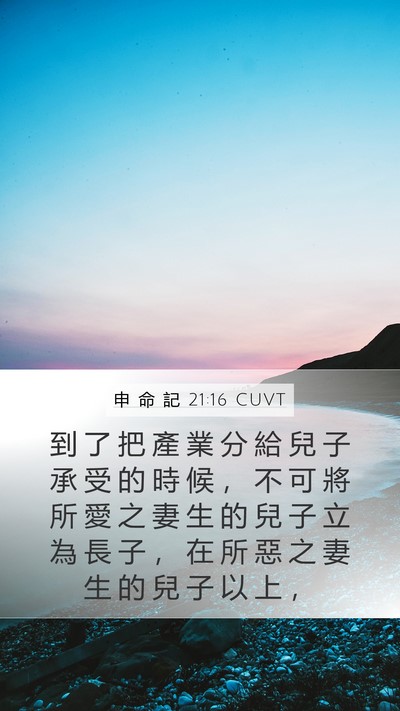 申 命 記 21:16 CUVT Bible Verse Image
