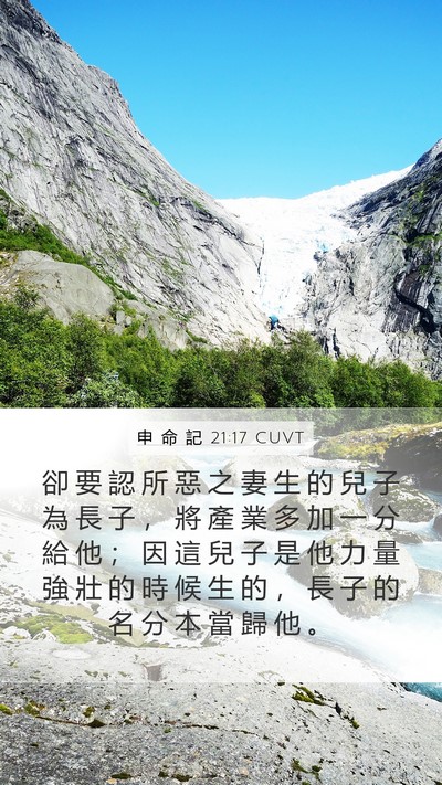 申 命 記 21:17 CUVT Bible Verse Image