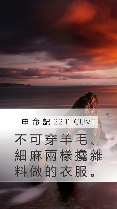 申 命 記 22:11 CUVT Bible Verse Image