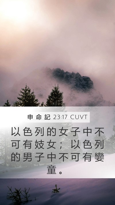 申 命 記 23:17 CUVT Bible Verse Image