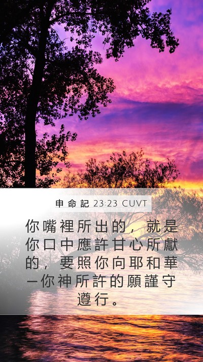 申 命 記 23:23 CUVT Bible Verse Image