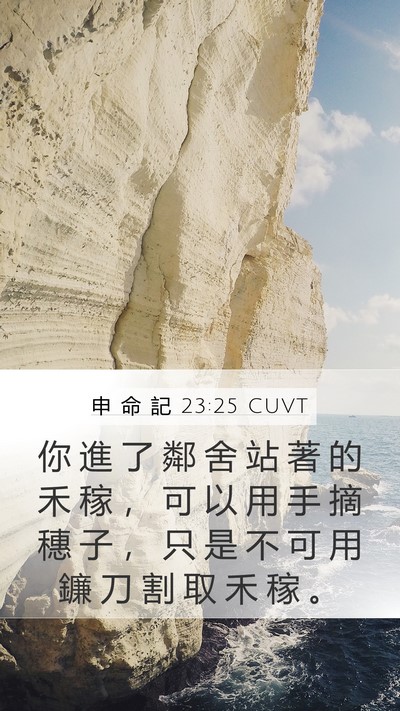 申 命 記 23:25 CUVT Bible Verse Image
