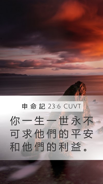 申 命 記 23:6 CUVT Bible Verse Image