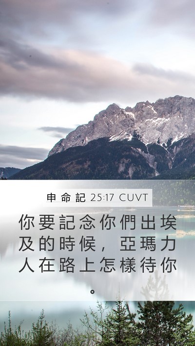 申 命 記 25:17 CUVT Bible Verse Image