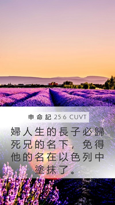 申 命 記 25:6 CUVT Bible Verse Image