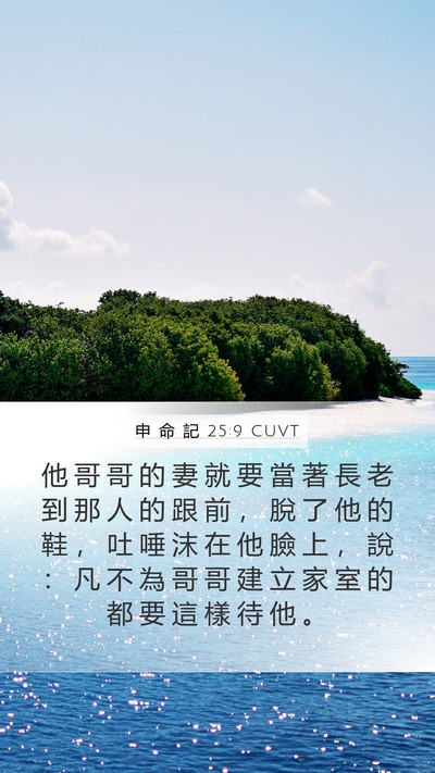申 命 記 25:9 CUVT Bible Verse Image