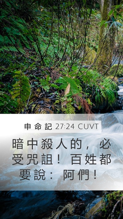 申 命 記 27:24 CUVT Bible Verse Image