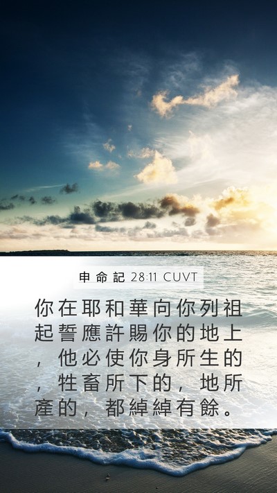 申 命 記 28:11 CUVT Bible Verse Image