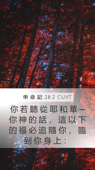 申 命 記 28:2 CUVT Bible Verse Image