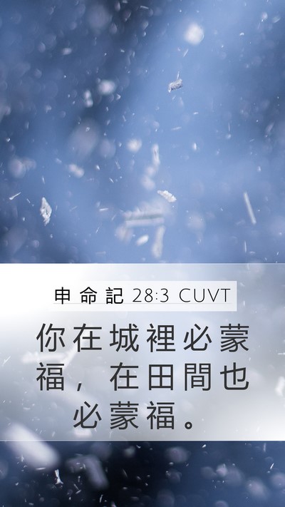申 命 記 28:3 CUVT Bible Verse Image