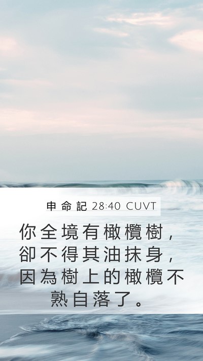 申 命 記 28:40 CUVT Bible Verse Image