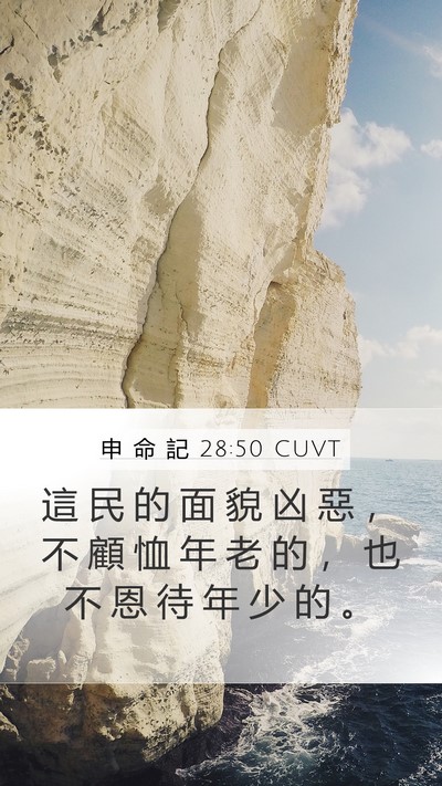 申 命 記 28:50 CUVT Bible Verse Image