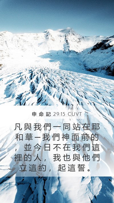 申 命 記 29:15 CUVT Mobile Phone Wallpaper - 凡 與 我 們 一 同 站 在 耶 和 華 ─ - Mobile Bible Verse Wallpaper