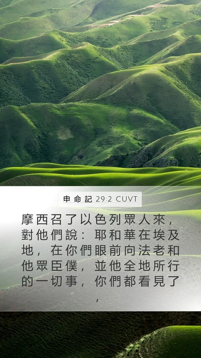 申 命 記 29:2 CUVT Bible Verse Image