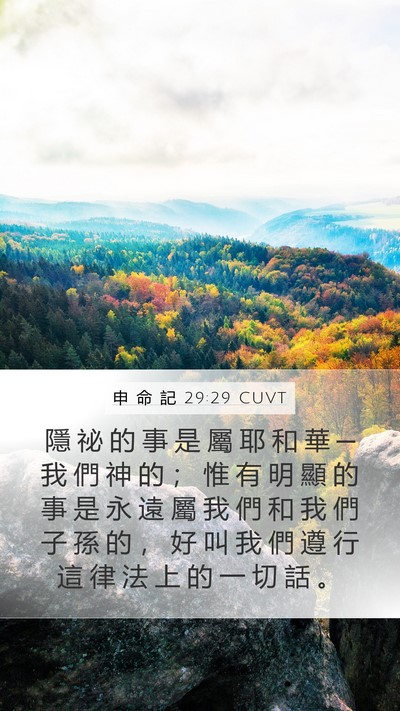 申 命 記 29:29 CUVT Bible Verse Image