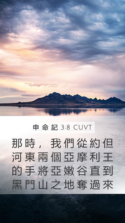 申 命 記 3:8 CUVT Bible Verse Image