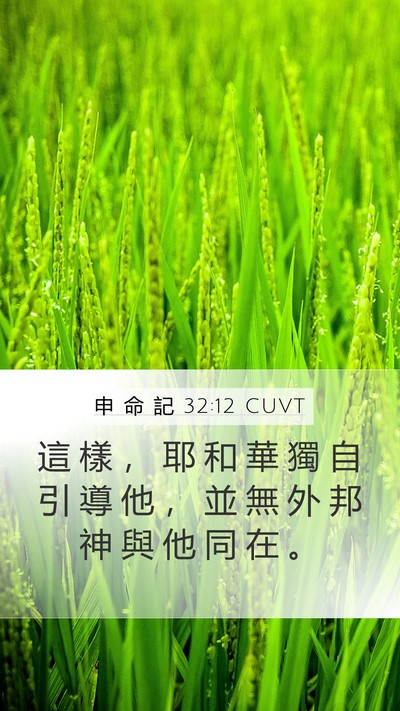 申 命 記 32:12 CUVT Bible Verse Image