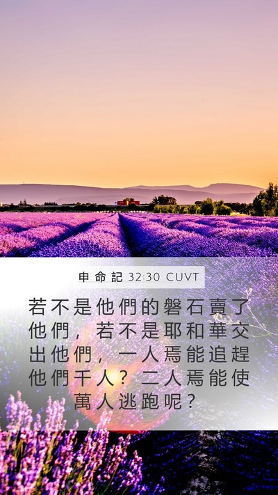 申 命 記 32:30 CUVT Bible Verse Image