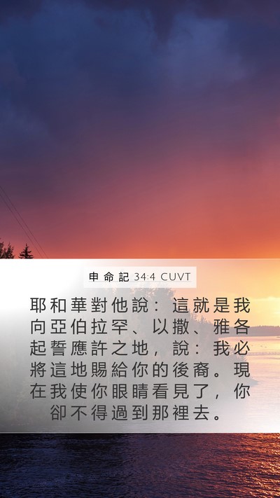 申 命 記 34:4 CUVT Bible Verse Image