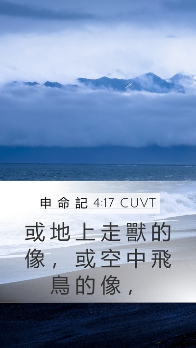 申 命 記 4:17 CUVT Mobile Phone Wallpaper - 或 地 上 走 獸 的 像 ， 或 空 中 飛 - Mobile Bible Verse Wallpaper