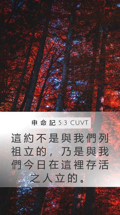 申 命 記 5:3 CUVT Bible Verse Image