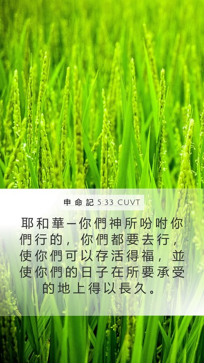 申 命 記 5:33 CUVT Bible Verse Image