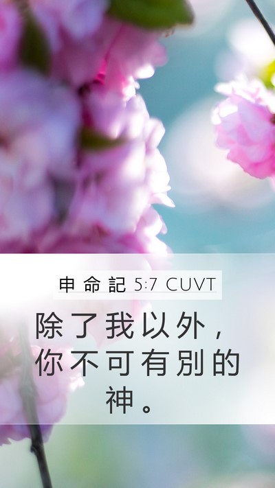 申 命 記 5:7 CUVT Bible Verse Image