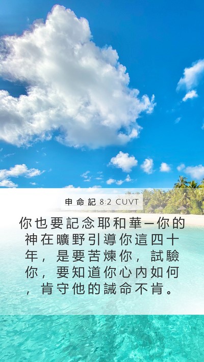 申 命 記 8:2 CUVT Bible Verse Image