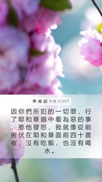 申 命 記 9:18 CUVT Bible Verse Image