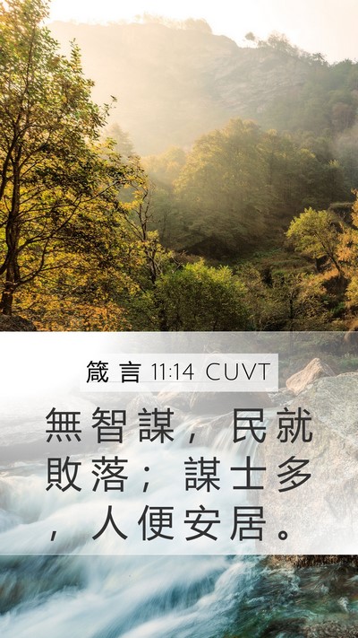 箴 言 11:14 CUVT Bible Verse Image