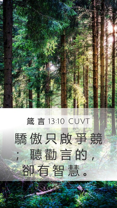 箴 言 13:10 CUVT Bible Verse Image