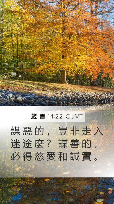 箴 言 14:22 CUVT Bible Verse Image