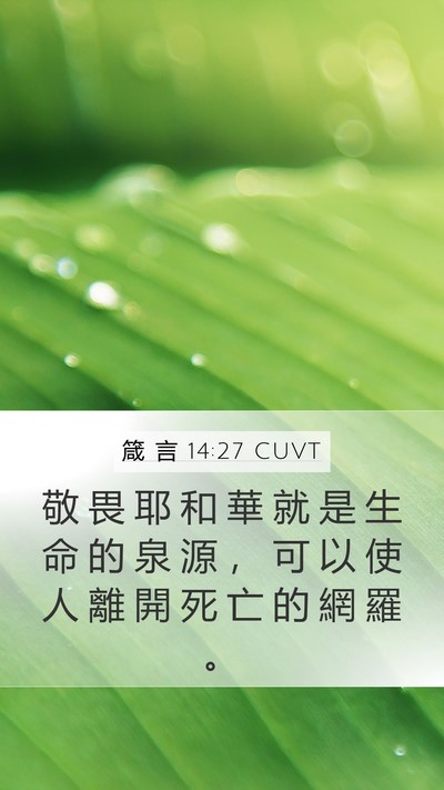 箴 言 14:27 CUVT Bible Verse Image