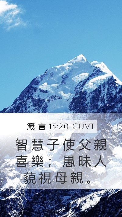 箴 言 15:20 CUVT Bible Verse Image