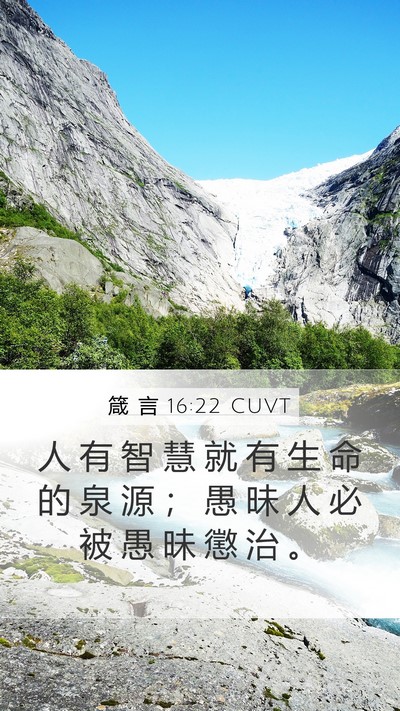 箴 言 16:22 CUVT Bible Verse Image