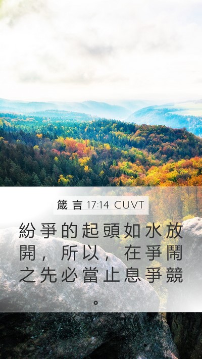 箴 言 17:14 CUVT Bible Verse Image