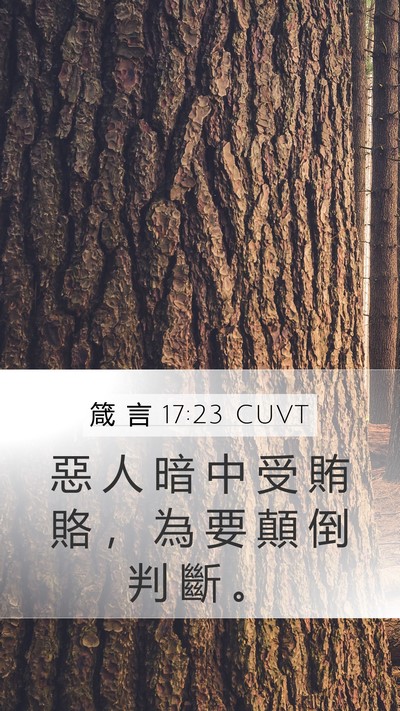 箴 言 17:23 CUVT Bible Verse Image