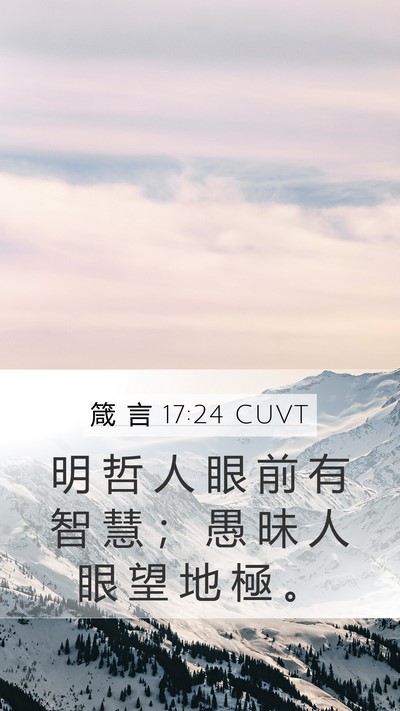 箴 言 17:24 CUVT Bible Verse Image