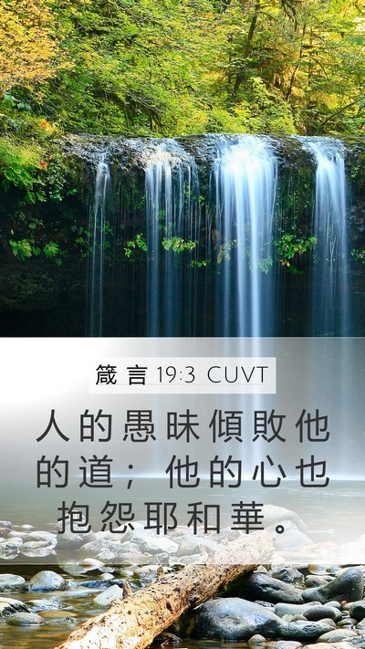 箴 言 19:3 CUVT Bible Verse Image