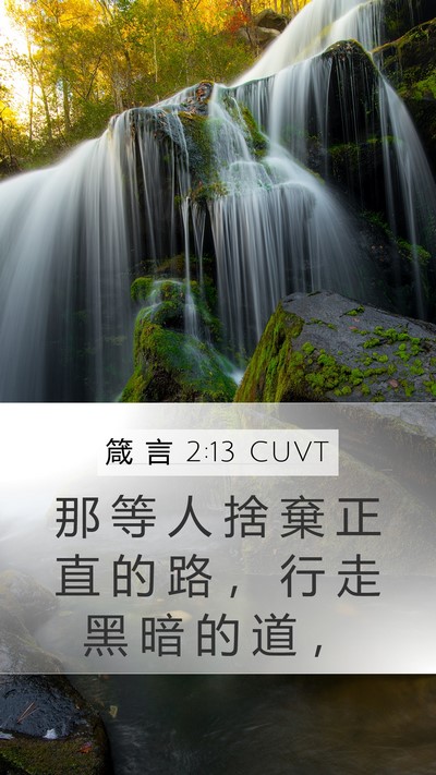 箴 言 2:13 CUVT Bible Verse Image